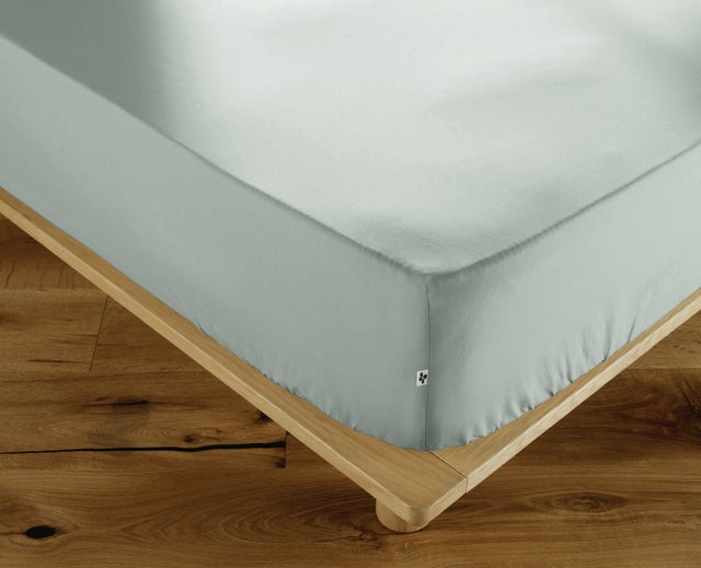Drap-Housse 140 x 190 cm Percale de Coton 120 Fils Unie PERRINE – Céladon