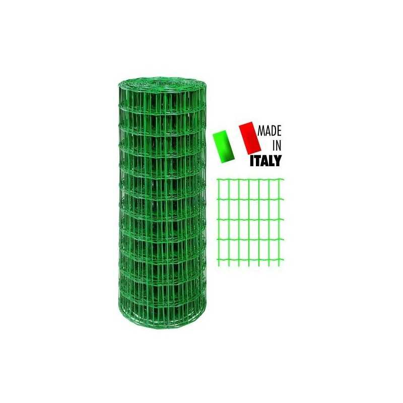 Filet Soudé Galvanisé Plastifié Vert 25m Hauteur 60cm - Maille 75x60mm Pour Clôture Jardin Et Protection