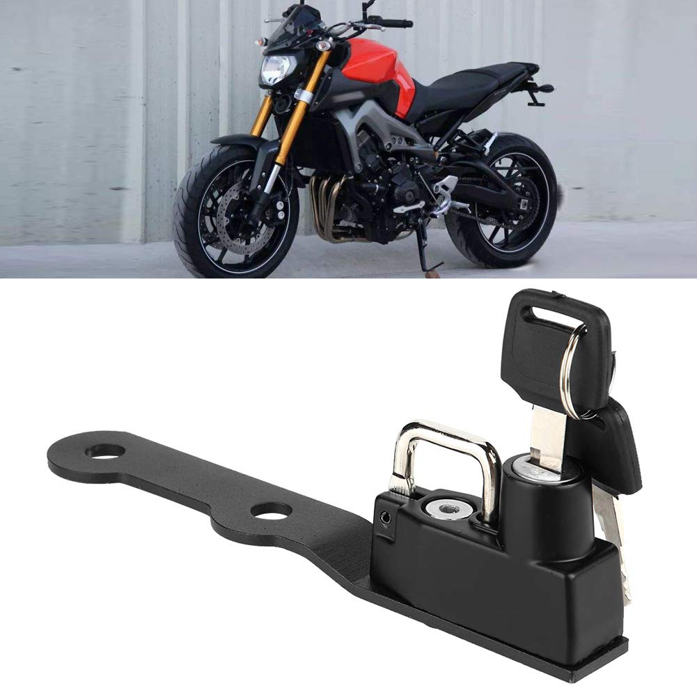 HDBUBALUS Support Verrou Casque Moto Universel - Fixation Guidon 7/8" à 1-1/4" Pour Harley Yamaha Suzuki