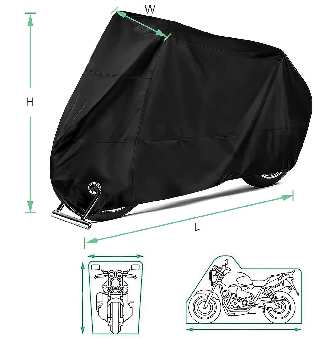 Couverture imperméable à l’eau de moto avec lock-trous L 220*95*110cm - 2