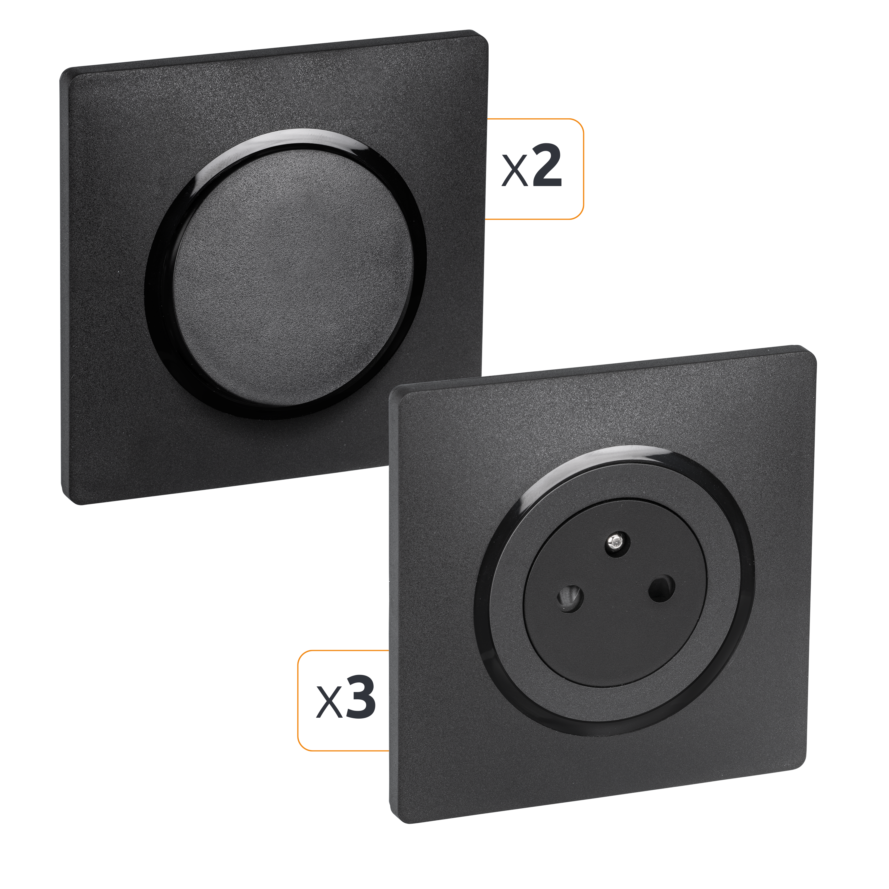 DEBFLEX - Meccanismo TV Casual tipo F + copertura bianca + supporto in metallo