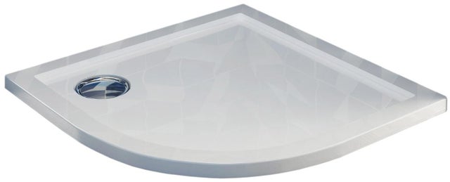 Piatto Doccia Semicircolare 90x90 cm in Acrilico Giordanoshop Floret 4 Bianco Lucido