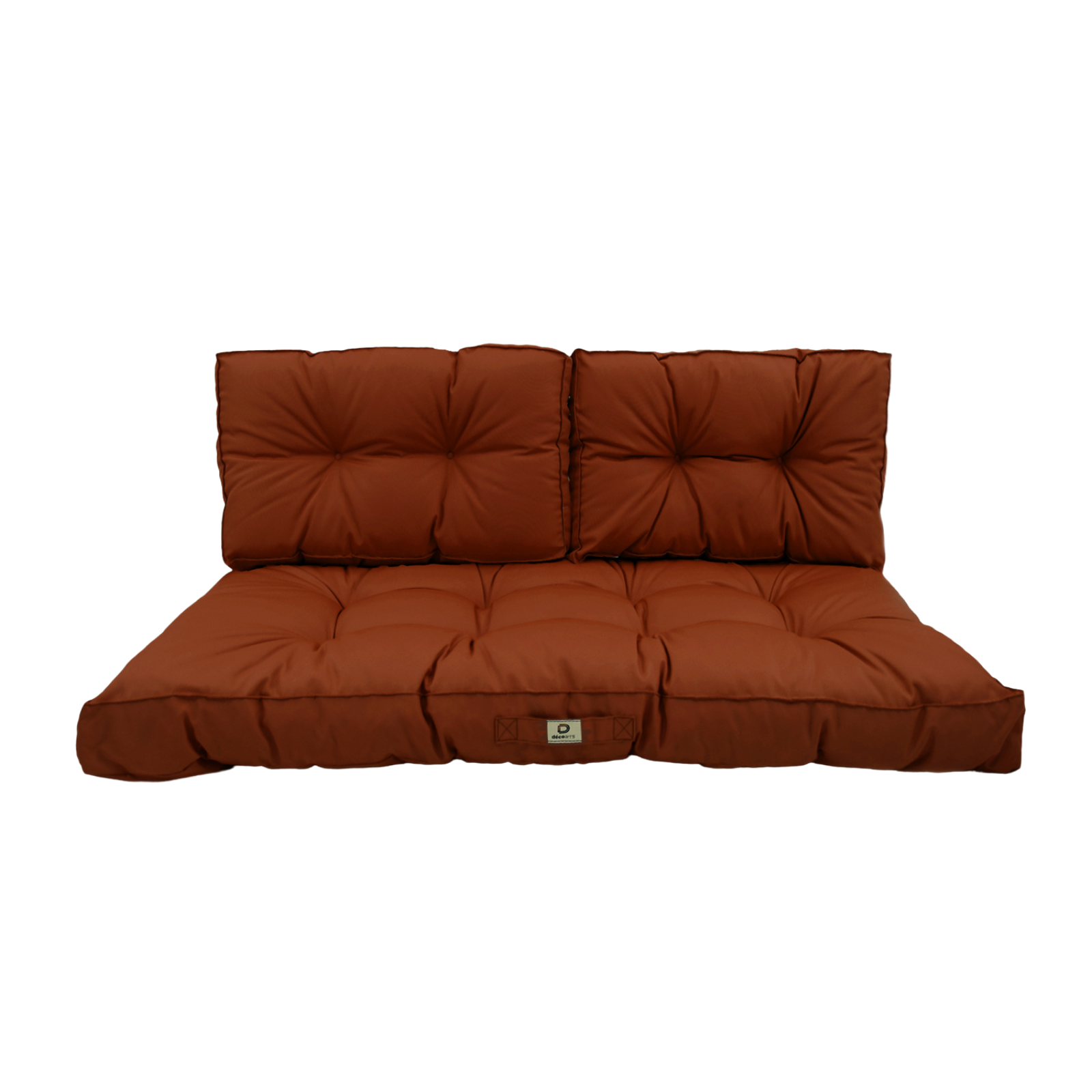 Coussins pour salon de jardin capitonné 120x60cm Terracotta - 7