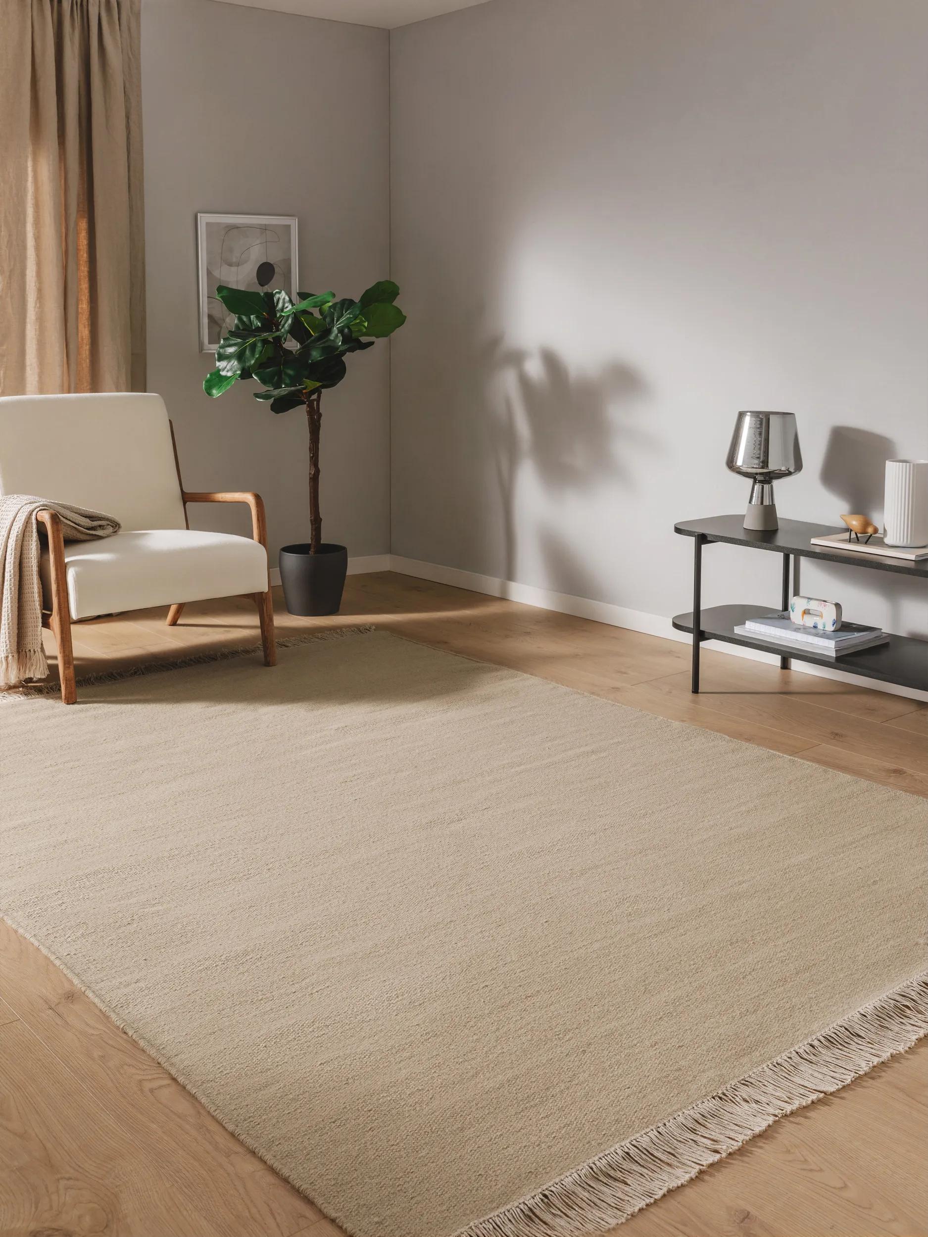 BENUTA - Tapis de laine Liv beige 170x240 cm - 2