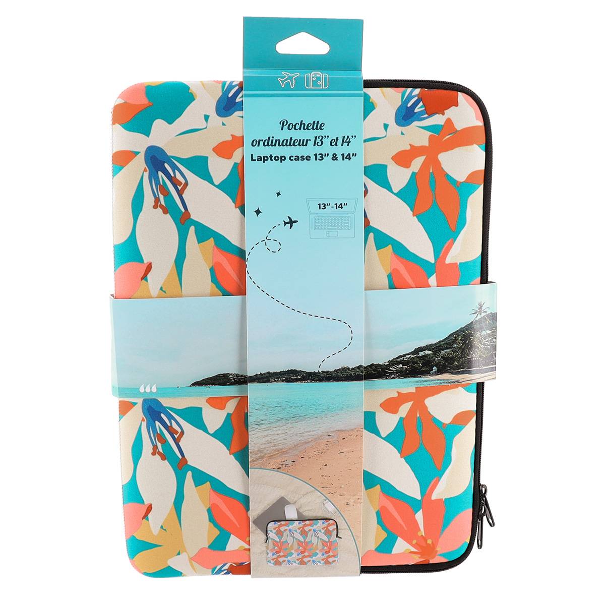 Enveloppe/skin Vinyle Pour Ordinateur Portable 14″ – Motif Coquillage Vert/bleu/violet – Itsaskin
