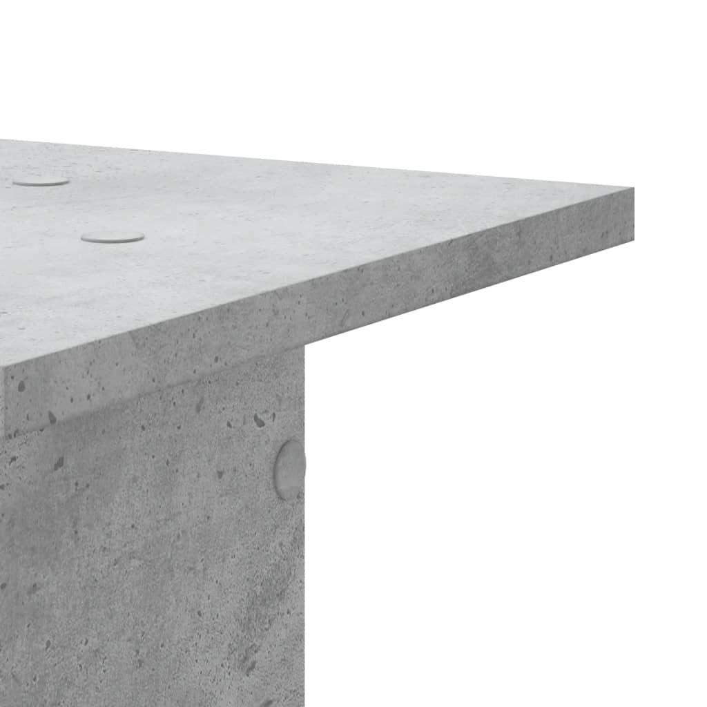 Supports pour plantes, 2 pièces, gris béton, panneau de bois - 8