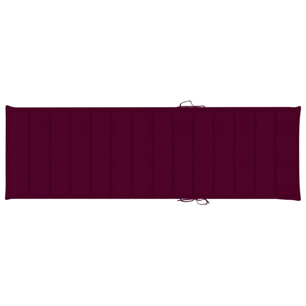 Maison Exclusive - Chaise longue de jardin avec coussin Bois d'acacia solide - 9