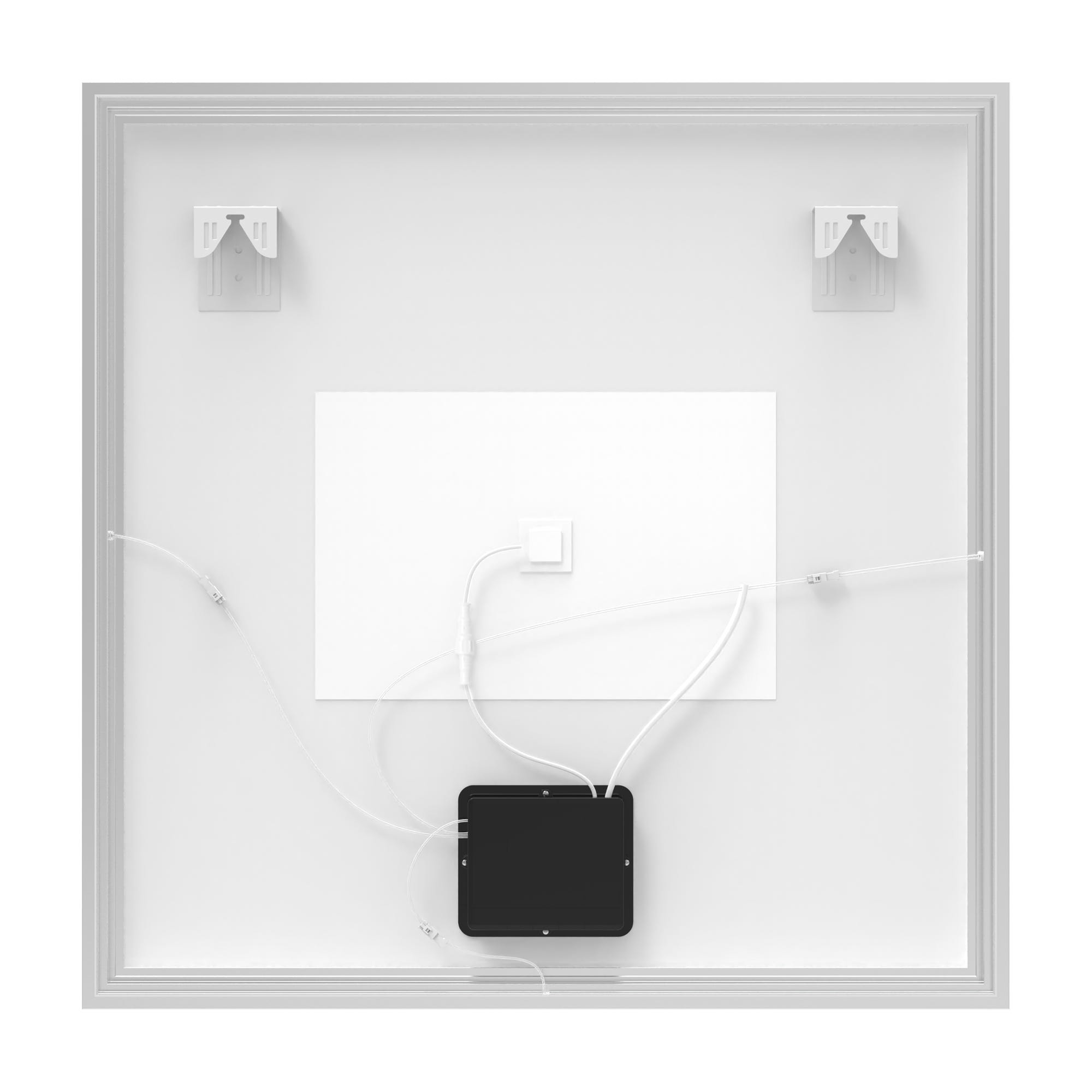 Lustro podświetlane kwadratowe szer. 90 x wys. 90 cm rama Neo, rama chromowana - 5