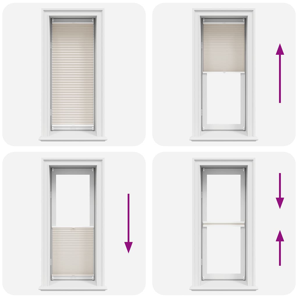 Tenda plissè 40x100cm Crema vidaXL - 6