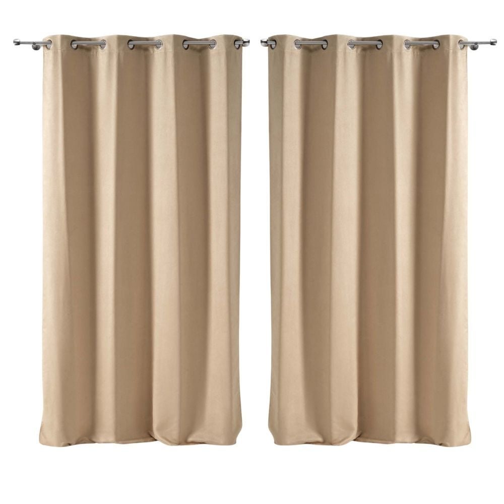 Lot De 2 Rideaux Aspect Lin À Passants Cachés, Opaques Avec Fil Doré, Broderie Géométrique
