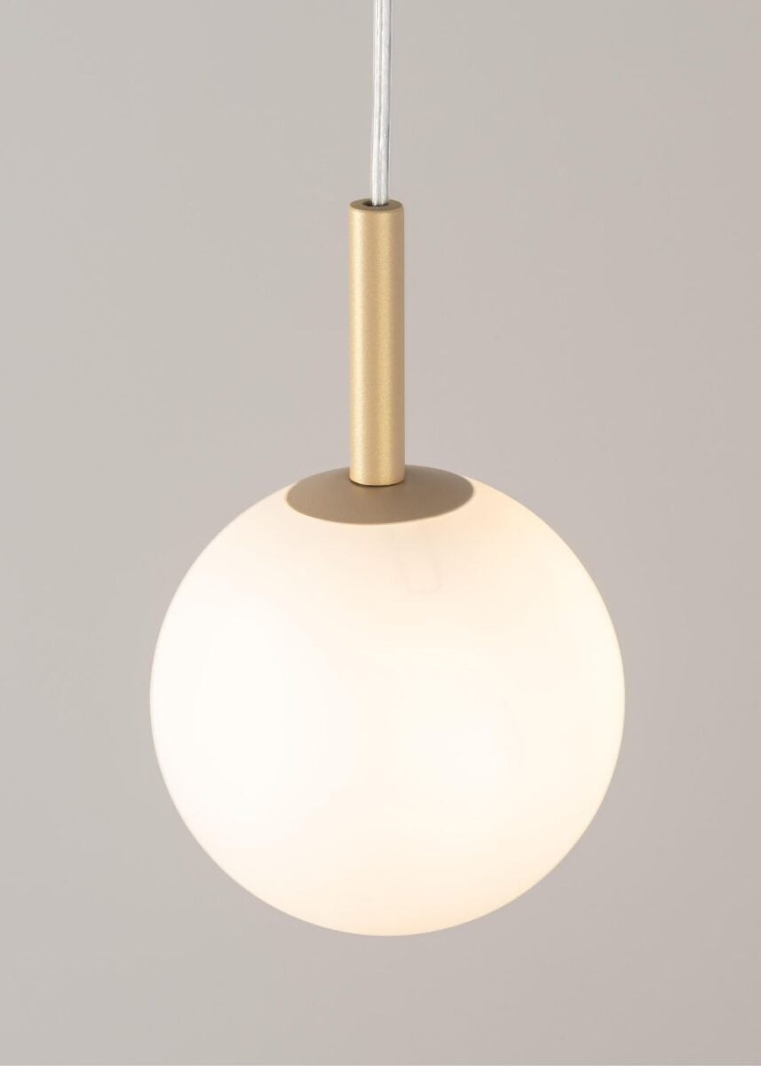 Lampa wisząca Gama złoto-biała 1xG9x12W szklana kula wym: 95 x 14 x 14 cm metal SIGMA - 3