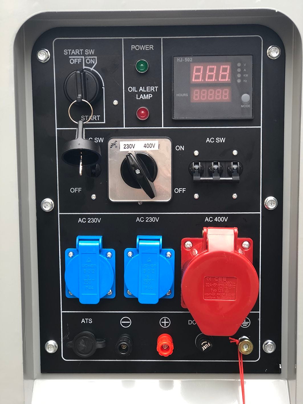 Groupe électrogène insonorisé diesel 6 kW 230V + 7,5kW 400V MW Tools DG75E - 3