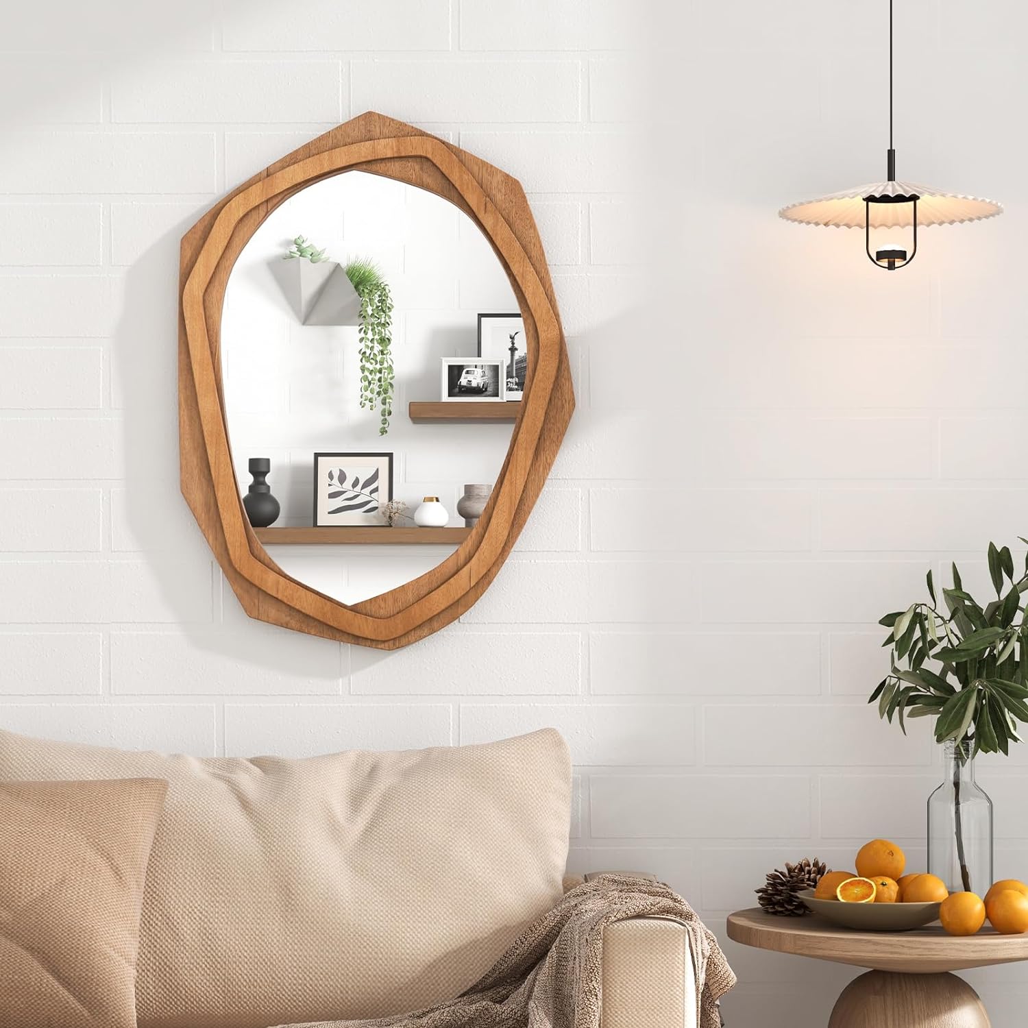 Miroir Nuage LED 19,7 X 33,5 Pouces – Forme Irrégulière – Mural – Moderne