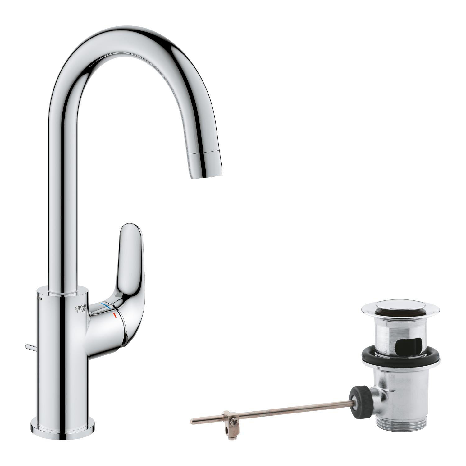 GROHE Swift Miscelatore monocomando per lavabo, Taglia L, cromo, 24330001