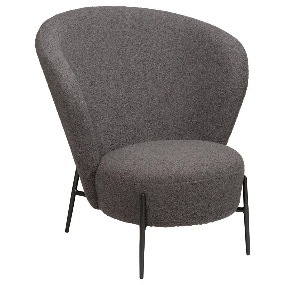 Orbit Dan-Form fotel bouclé szary.