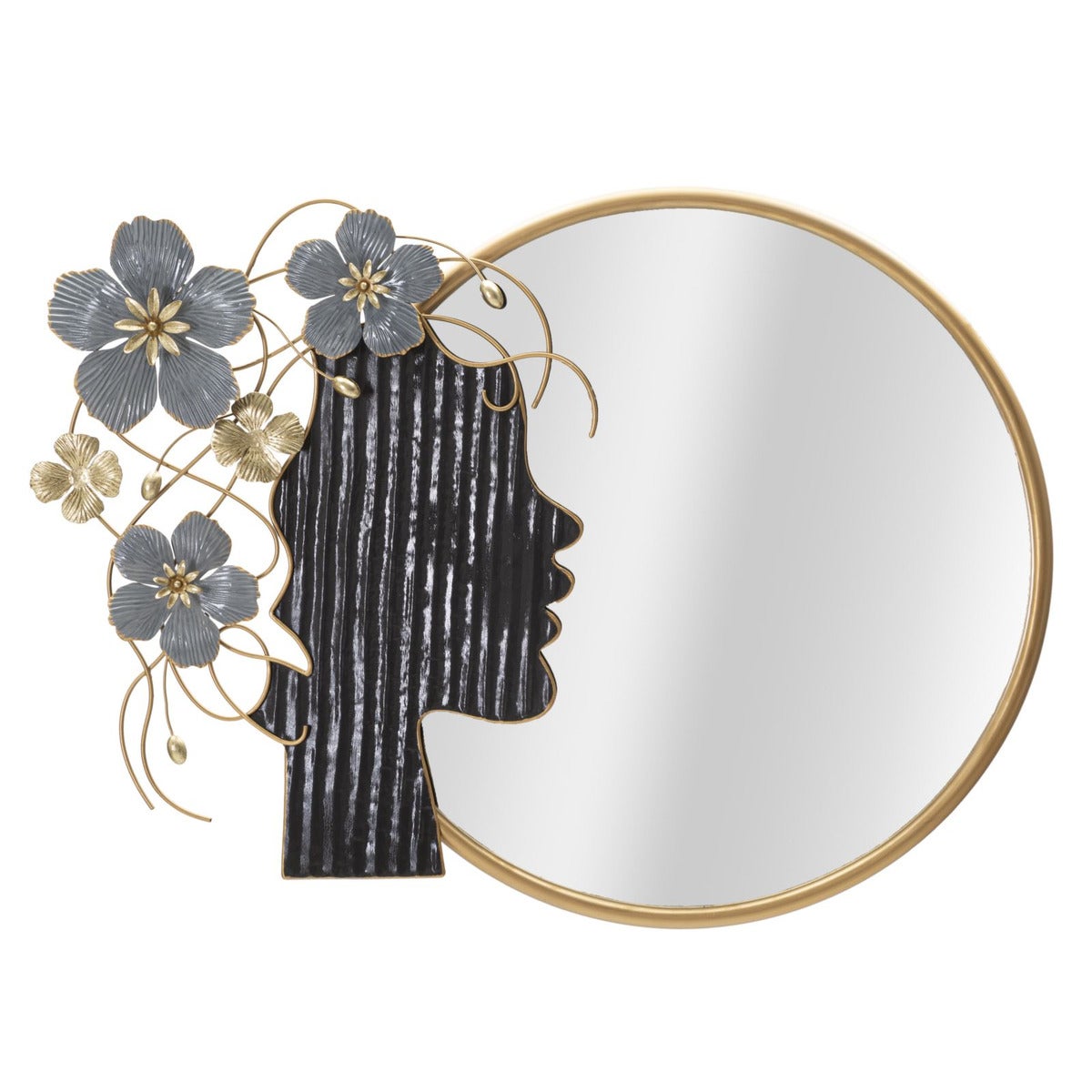 Lustro w Ramie Twarz 10, Metal, Wielokolorowy, Seven Design