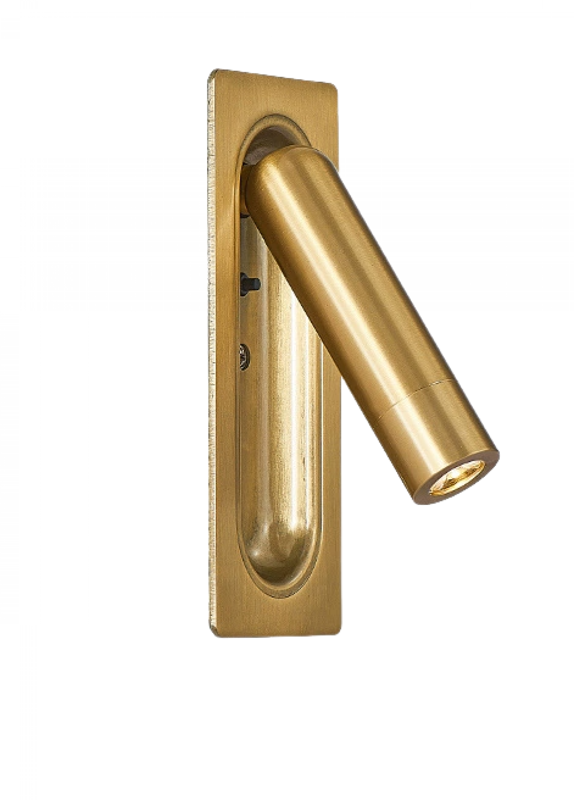 Kinkiet wewnętrzny LED, kreatywna lampa cylindryczna, 3 W ciepłe światło (kolor mosiężny)