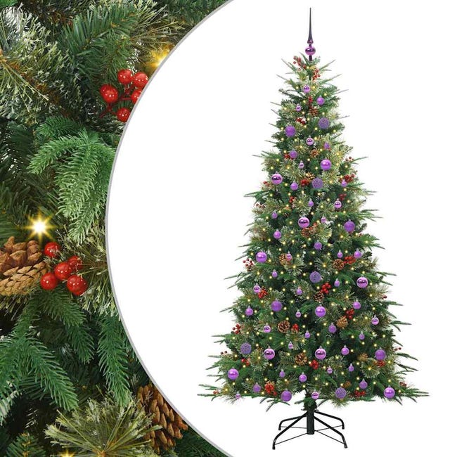 Albero Di Natale | Albero Natalizio Artificiale Con Luci Integrate Argento 180 Cm 98399792 Albero Di Natale | Albero Natalizio Artificiale Con Luci Integrate Argento 180 Cm 98399792