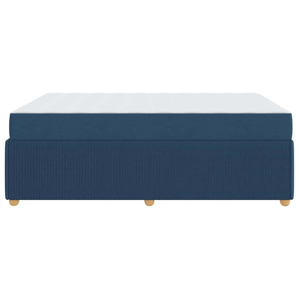 Cadre de lit avec matelas avec matelas Bleu 160 x 200 cm tissu - 8