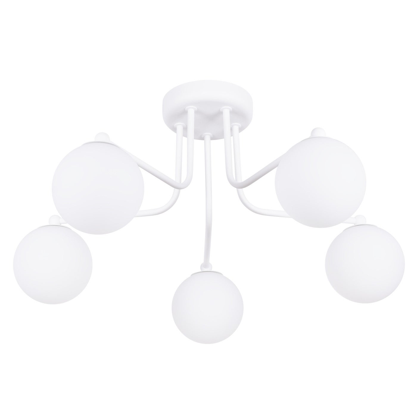 Lampa sufitowa wisząca Astral biała 5xG9x8W nowoczesna wym: 29 x 58 x 64 cm szkło Sollux Lighting