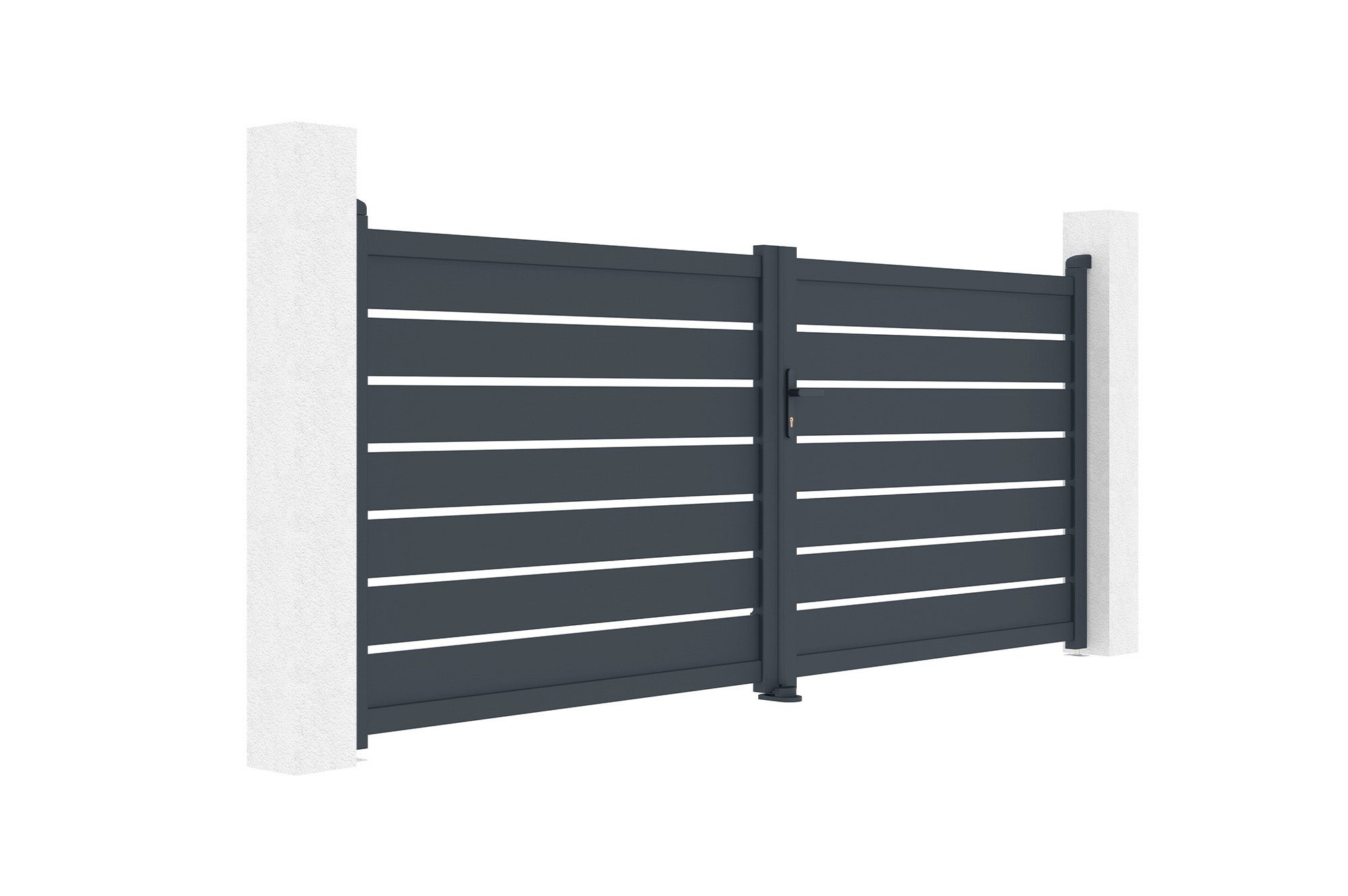 Portail battant 3,5m VOGEL H.140cm gris - 4