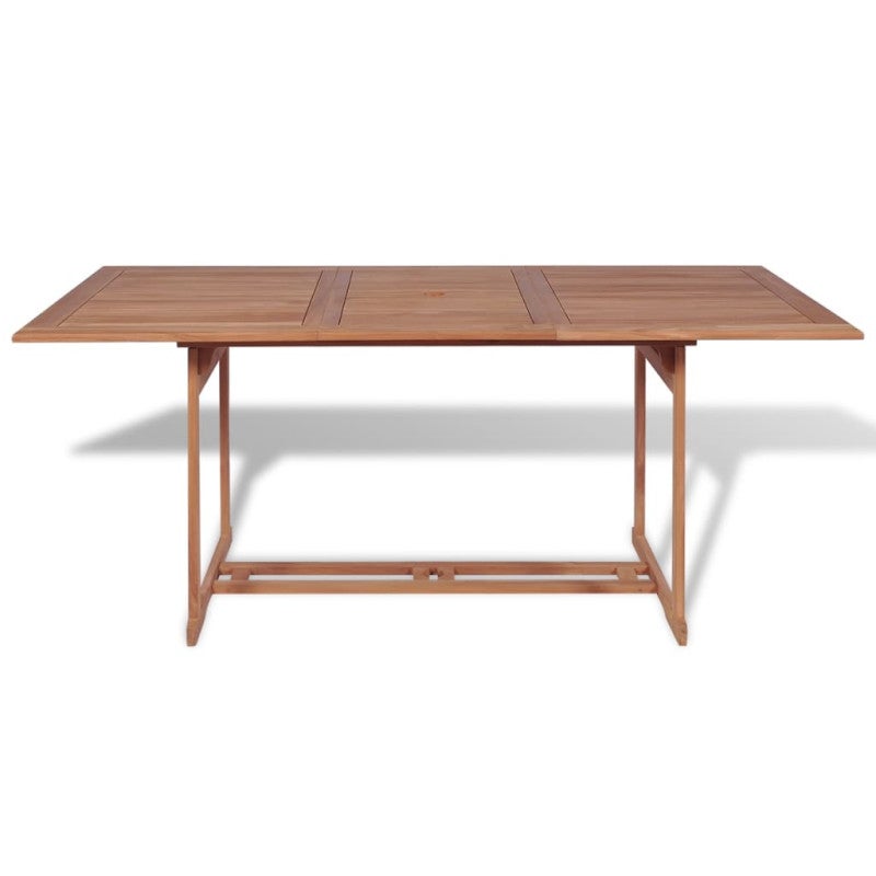 Table de jardin extensible rectangulaire en Bois Marron - 2