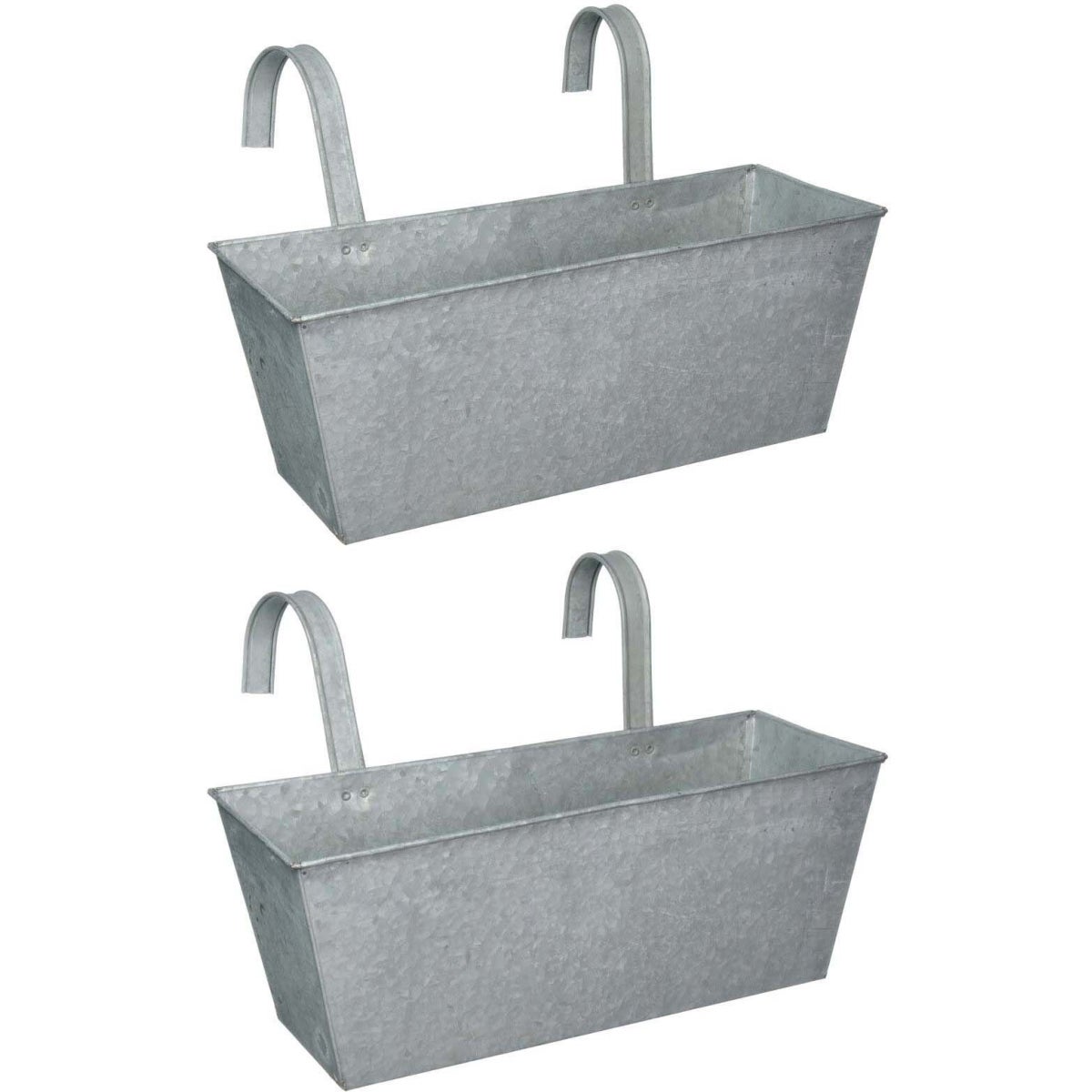 Jardinière Ovale Balcon 60cm Blanche - Pot Fleurs à Suspendre Avec Clips