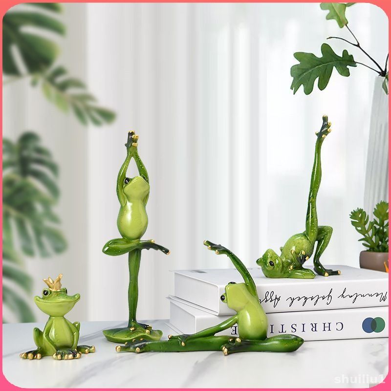 Yoga frog resin craft decorations for TV cabinets and cabinets | Leroy ...