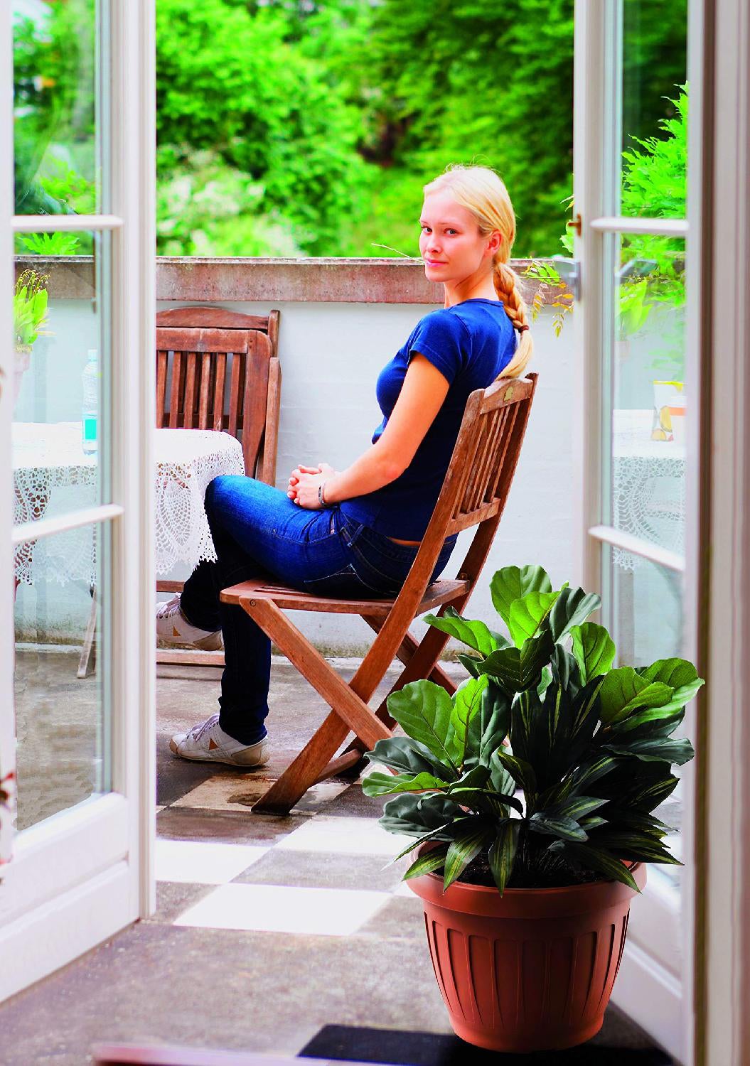 Pot de fleurs - TERRA - D 70 cm - Terracotta - 3