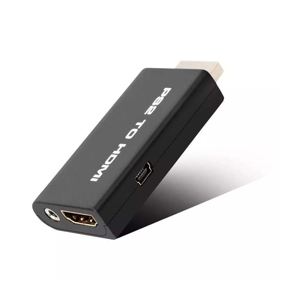 Konwerter PS2 na HDMI, konwerter wideo PS2 na HDMI z wyjściem audio 3,5 mm do monitora HDTV, obsługuje HDMI w trybie PS2
