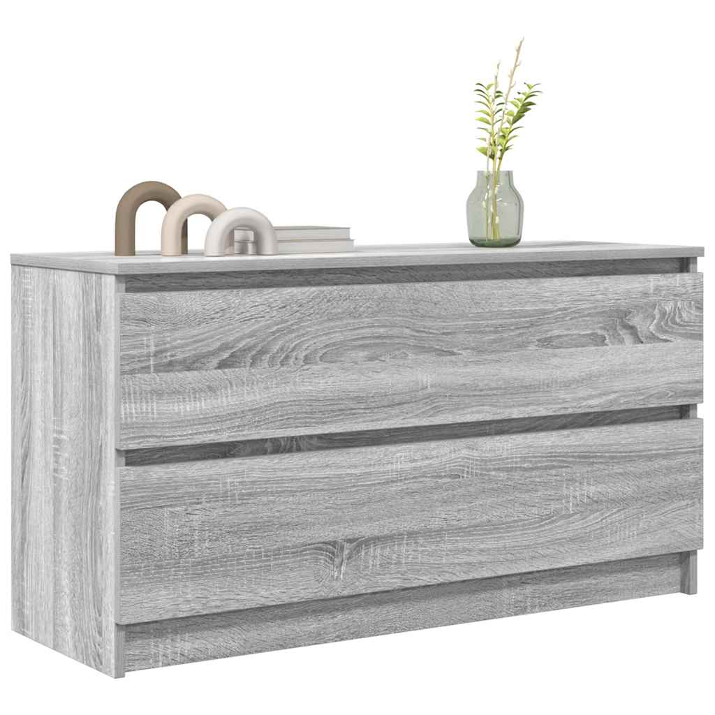 Meuble TV sonoma gris 100x35x54 bois d'ingénierie - 4