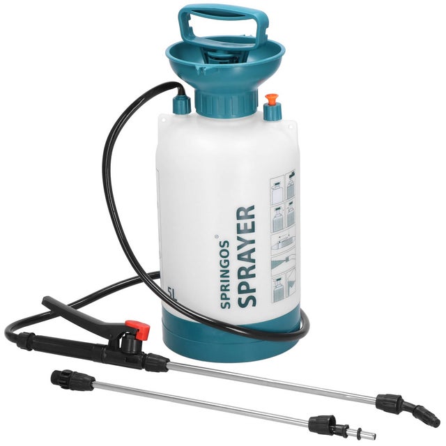 Opryskiwacz ciśnieniowy, sadowniczy, 5l spryskiwacz ogrodowy ręczny, teleskopowa lanca 63 cm