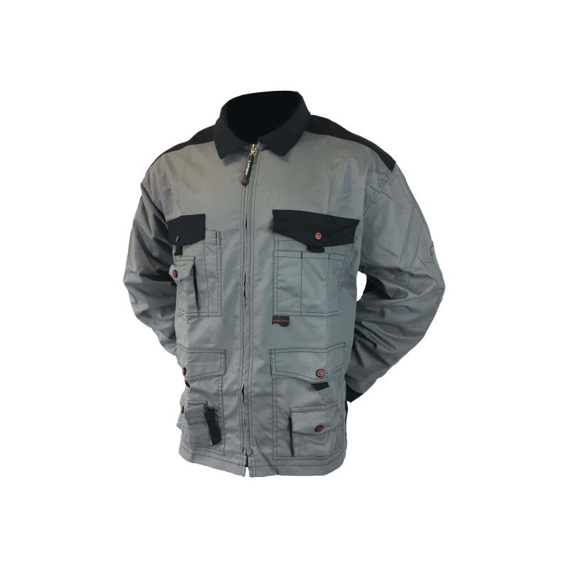 Lafont Veste De Travail Work First - Veste Professionnelle Robuste Et Confortable - Fermeture Éclair - Col Pointu