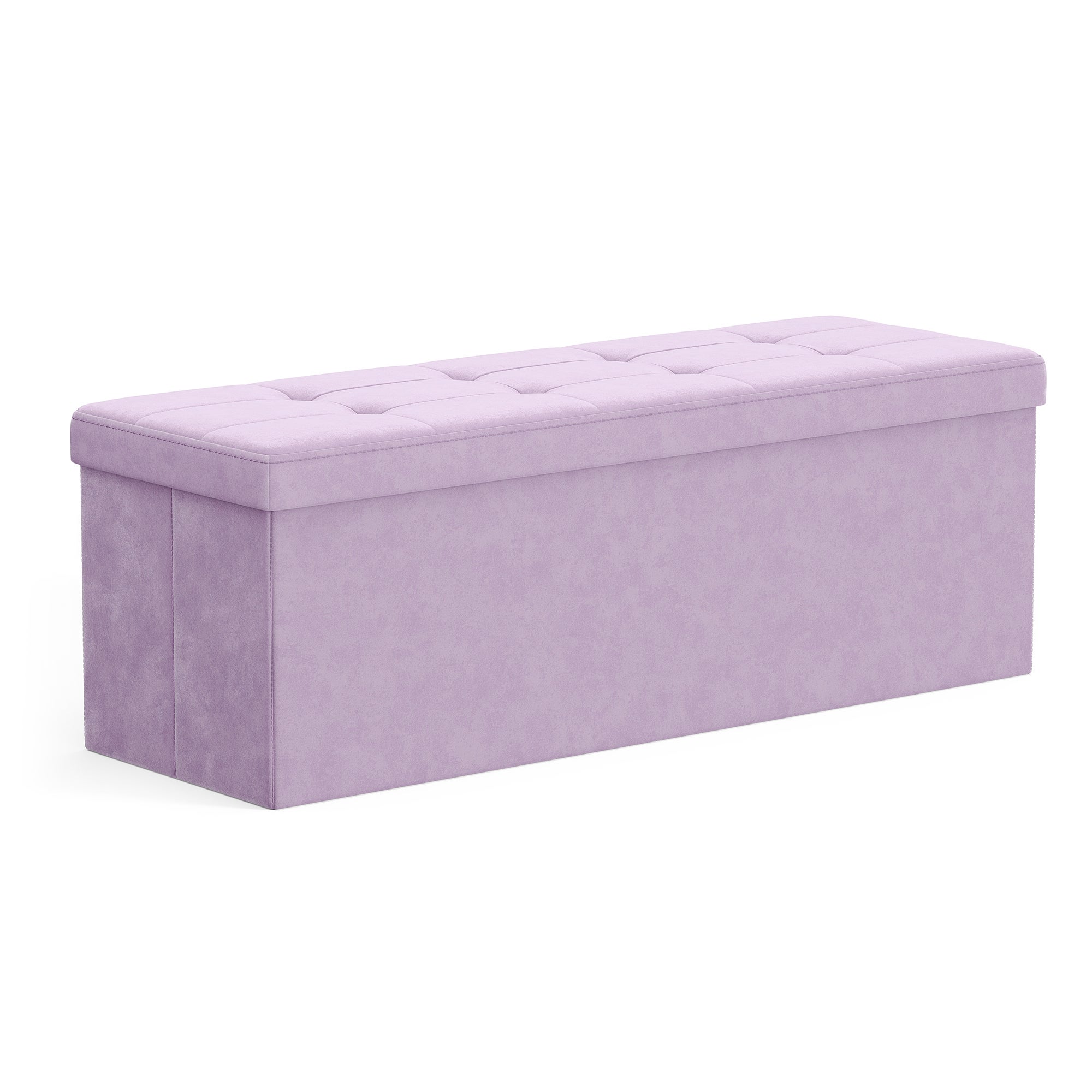 Panca Ottomana Pieghevole Nera – 38x38x38 Cm – Cassapanca Portaoggetti Salvaspazio