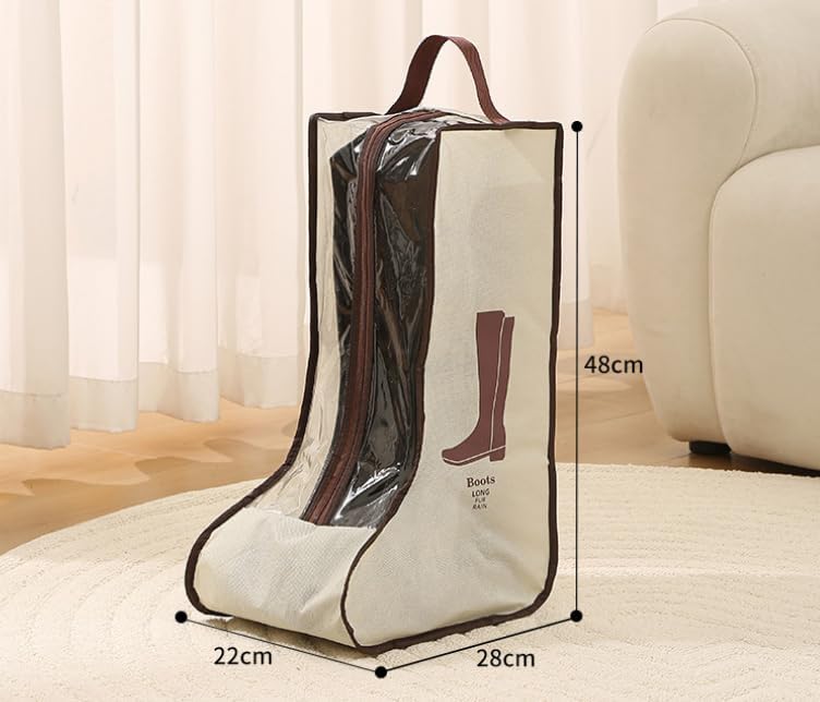 Lot De 2 Sacs à Bottes D'Équitation Portables - Rangement Étanché Avec Poignée Et Fenêtre PVC