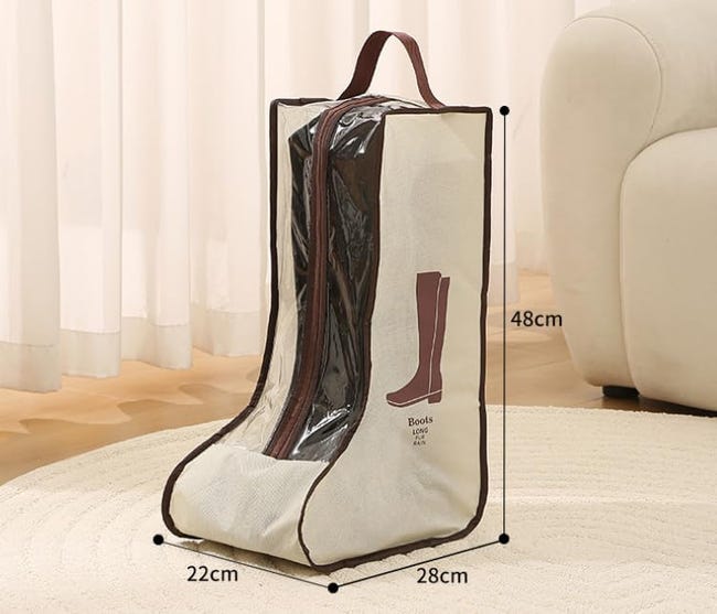 Lot De 2 Sacs à Bottes D'Équitation Portables - Rangement Étanché Avec Poignée Et Fenêtre PVC