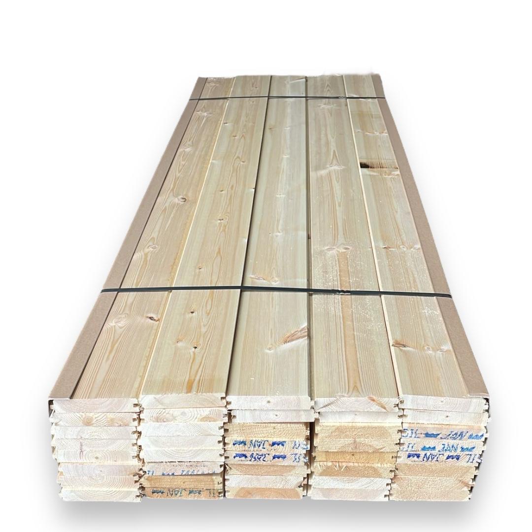 Embalagem de 10 tábuas de revestimento de encaixe macho e fêmea em pinho, com um lado chanfrado (natural), 2,40 m²/caixa, 2 x 12 x 200 cm - 2
