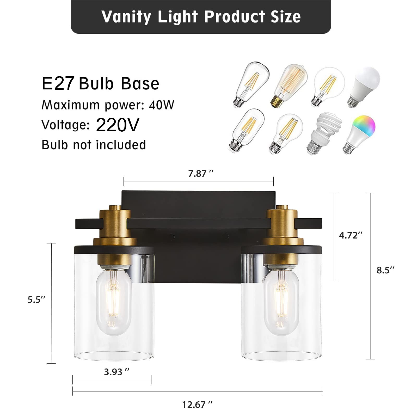 Lampada Da Bagno Moderna A LED - Illuminazione Specchio Per Trucco E Toeletta - Foto 6