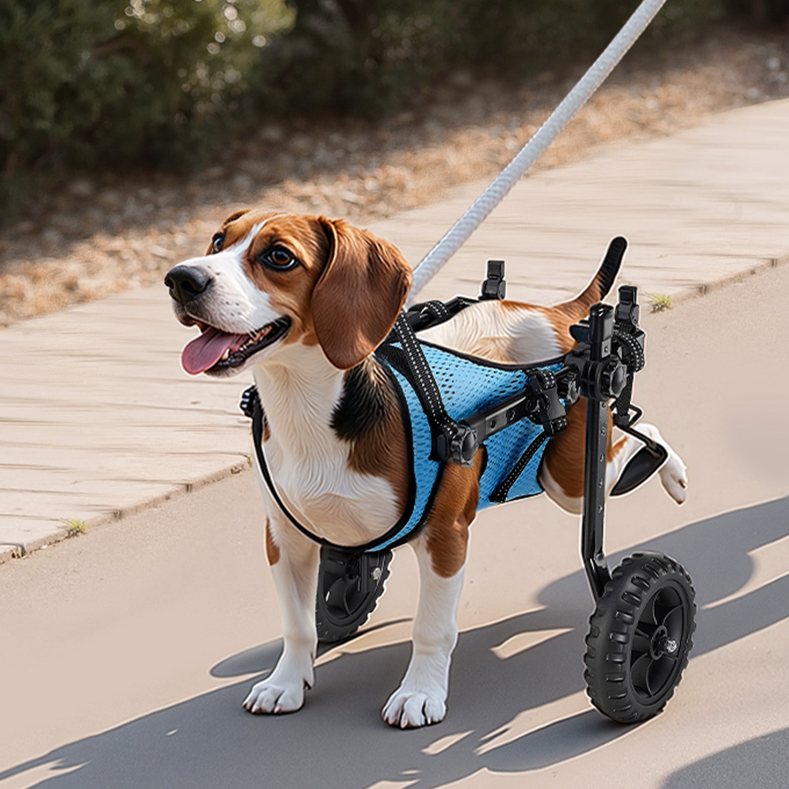 Carrinho de transporte leve de 2 rodas SucceBuy para cães, rodas com amortecimento, para cães feridos ou com deficiência até 10 kg, tamanho S - 8