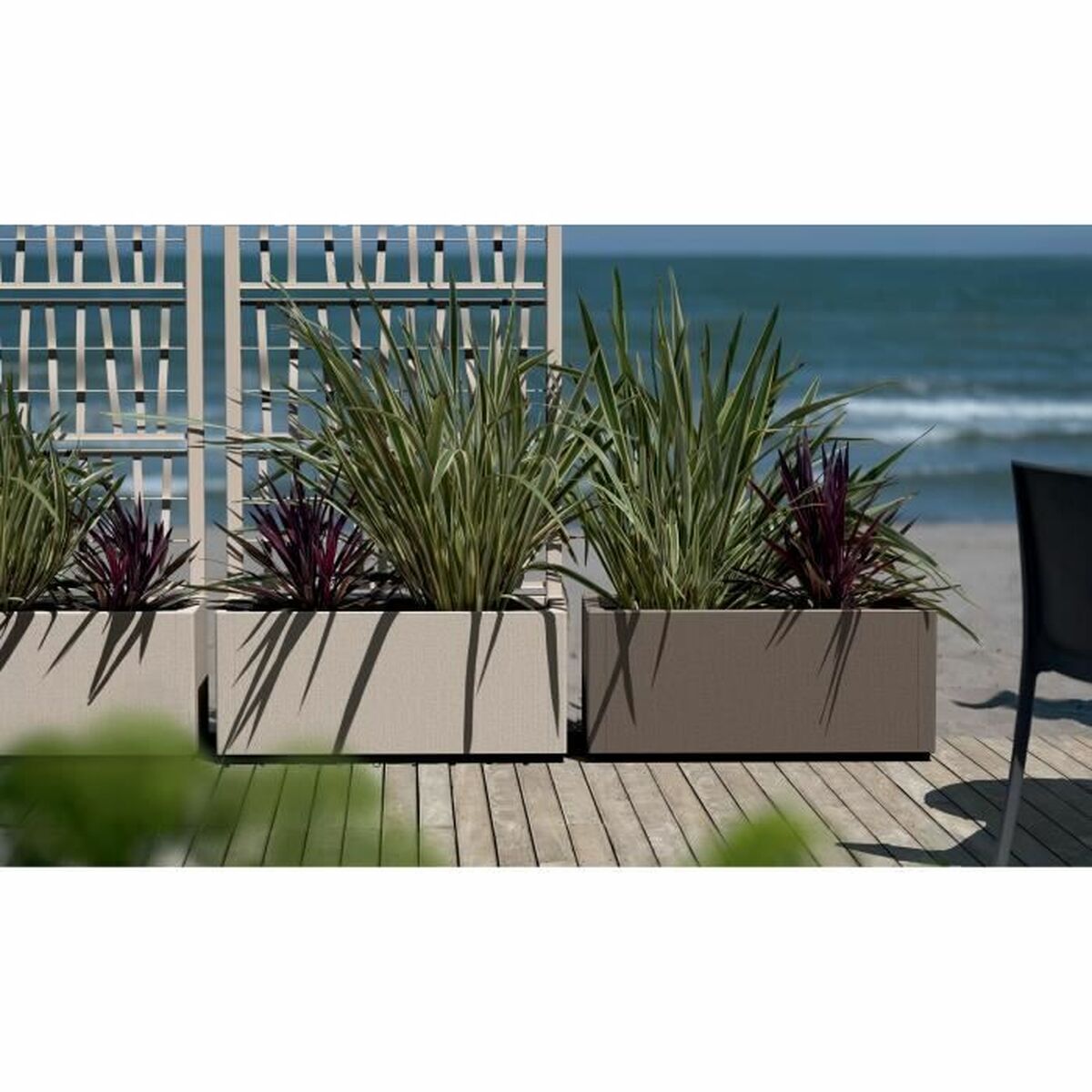 Pot Starwax Blanc Rectangulaire 80 cm - 2