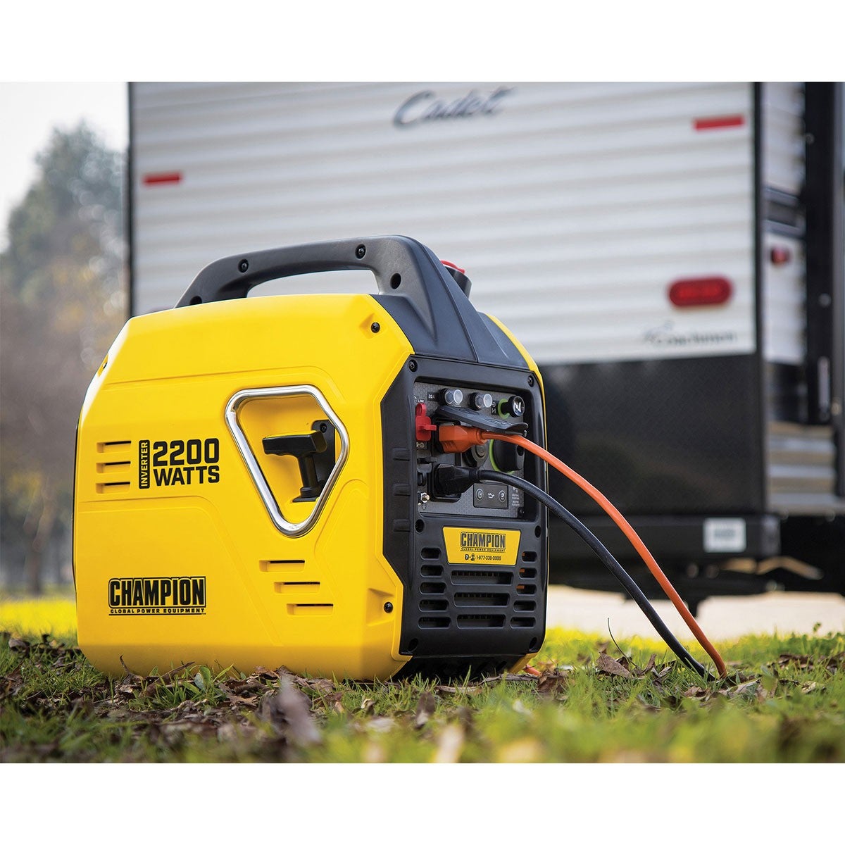 Groupe electrogène Silencieux 2200W Inverter Moteur 4T essence 79 Cm3 CHAMPION Protection AVR Autonomie + 10 heures Generateur - 5