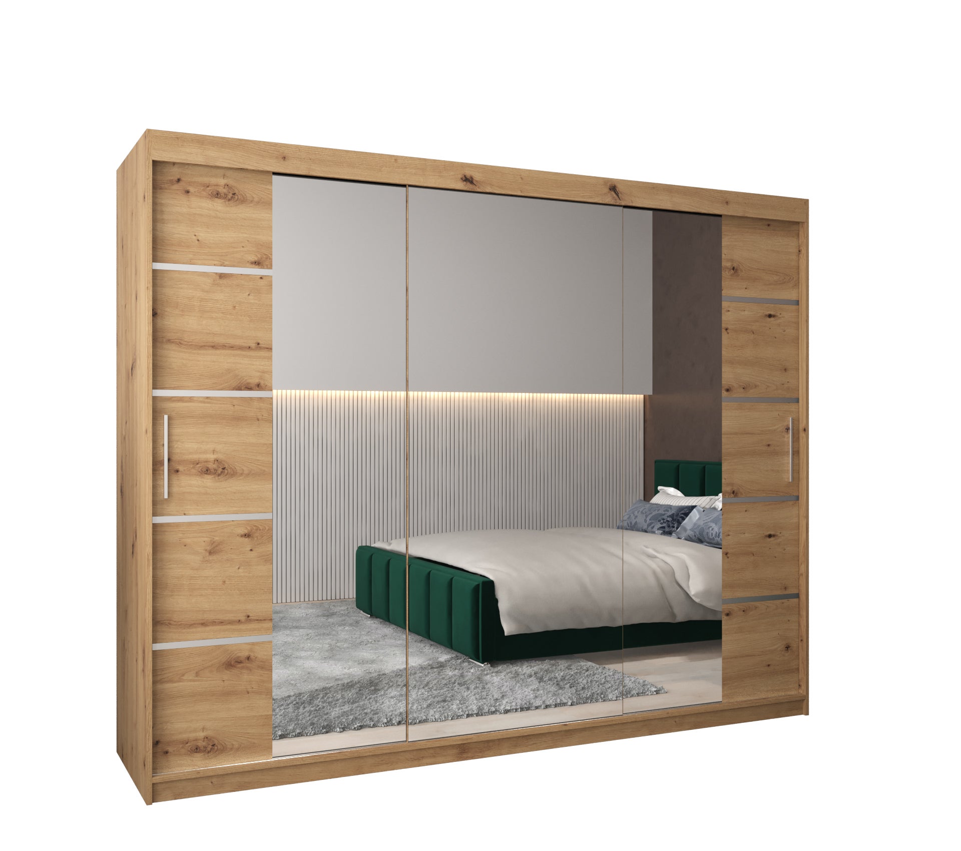 Szafa przesuwna garderoba Verona 4 250 x 62 x 200 cm Artisan - Abiks Meble