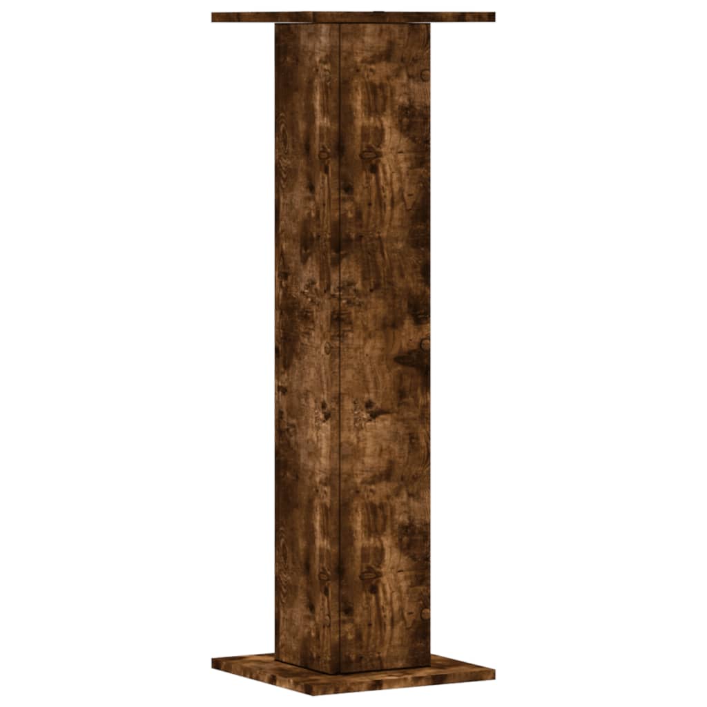 Supports pour plantes 2 pcs chêne fumé bois d'ingénierie - 5
