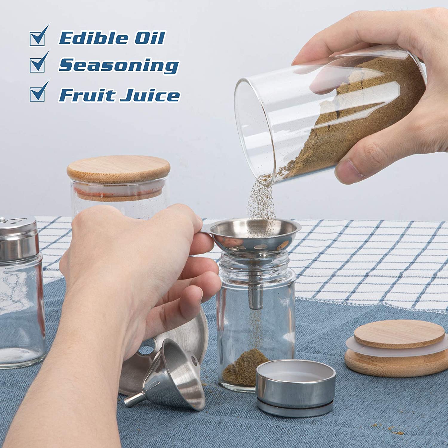 Entonnoir en acier inoxydable, paquet de 3 - 3