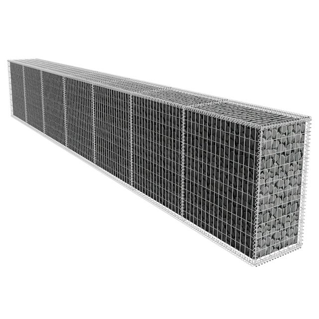 Muro de gaviones con cubierta acero galvanizado 600x50x100 cm vidaXL