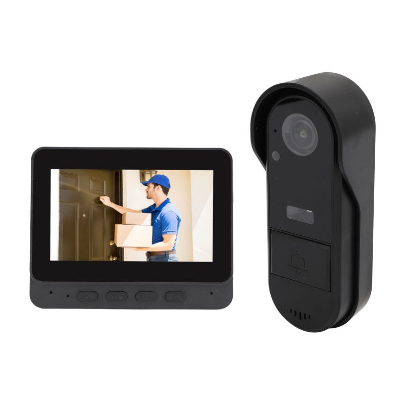 Visiophone sans fil 1080p 8 MP avec écran 4,3 pouces, caméra grand angle 170°, vision nocturne, audio bidirectionnel et IP66 - 8