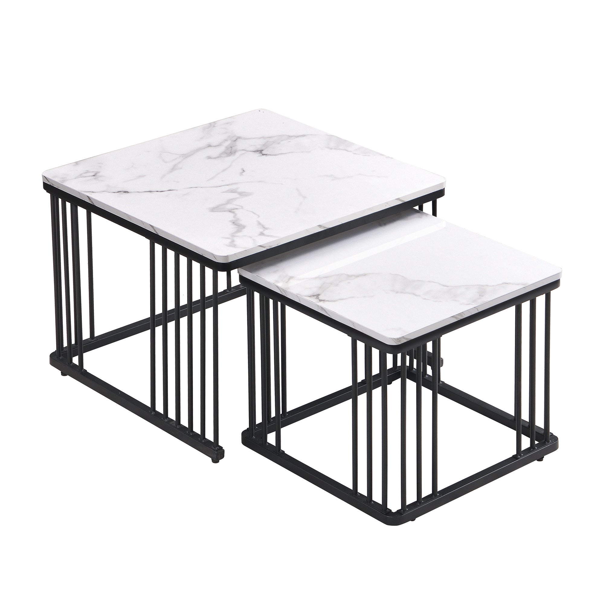 Tables basses 60x60x45cm 45x45x40cm pieds réglables marbre brillant ...