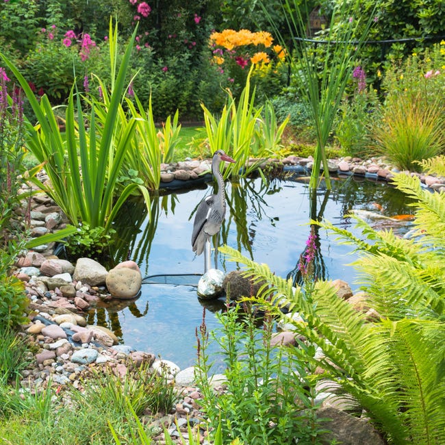Figura Decorativa a Forma di Airone, Spaventa Passeri e Piccioni, Con Asta, per Laghetto in Giardino, Bianco, Relaxdays | Leroy Merlin Figura Decorativa a Forma di Airone, Spaventa Passeri e Piccioni, Con Asta, per Laghetto in Giardino, Bianco, Relaxdays | Leroy Merlin