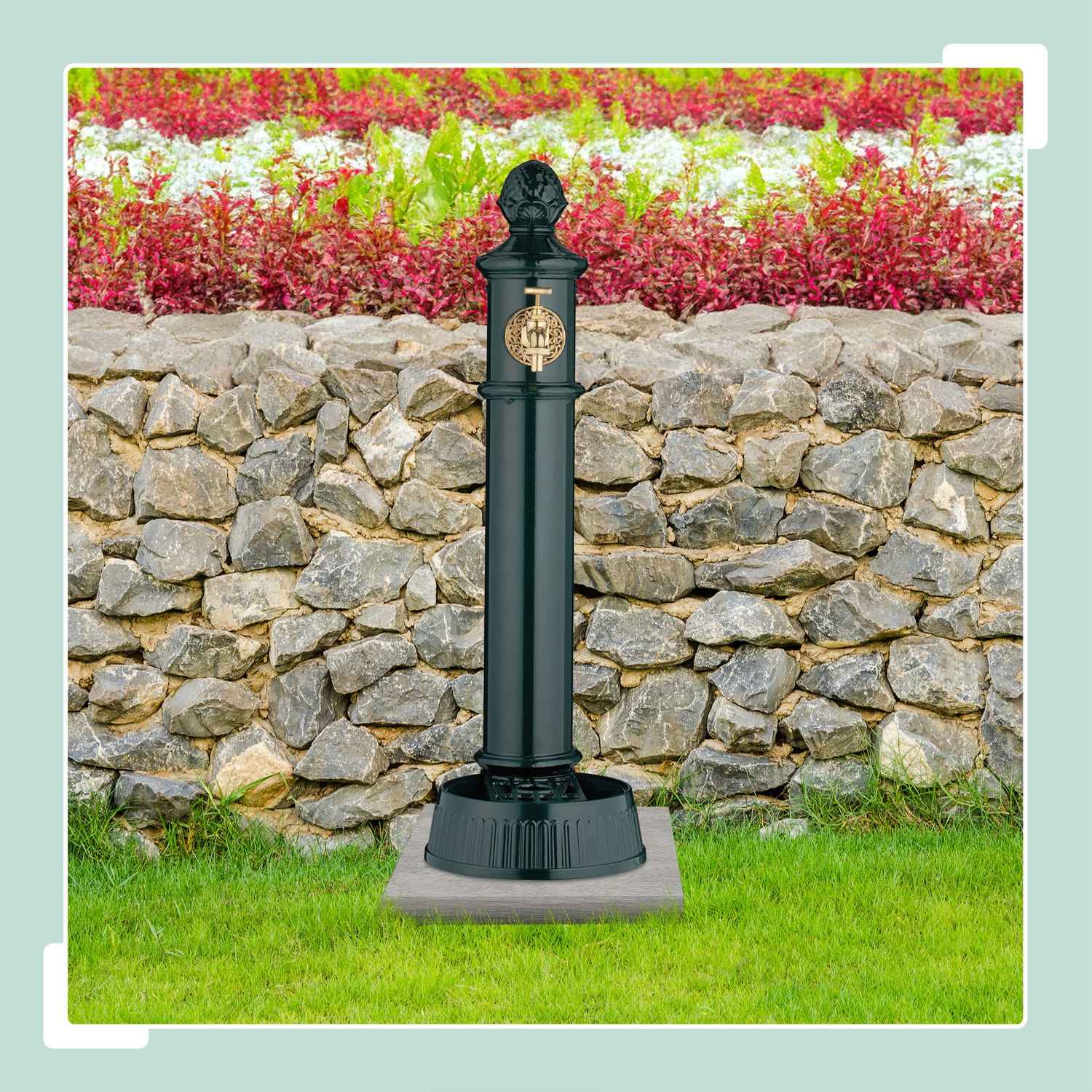 Fuente de columna antigua con grifo y lavabo | Leroy Merlin