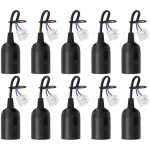 Douille Ampoule SCNNC Noir Douille De Chantier E27 Avec Testeur De Phase, 4A | FindTheDeal Douille Lampe